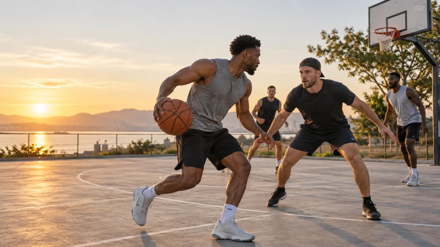 Illustration d’un entraînement de basket-ball